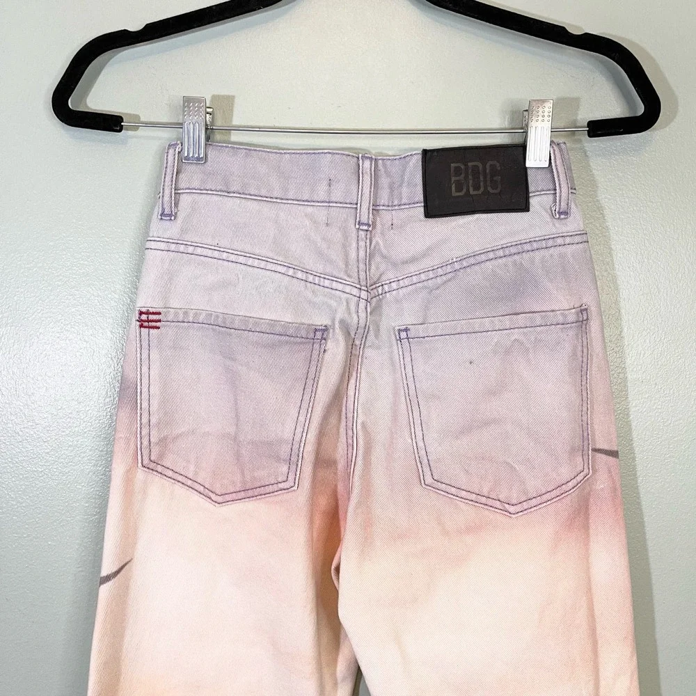 BDG Women's 100% Cotton Sunset Seagull Ombre High Waisted Cowboy Jeans Size 24 - Picture 7 of 11